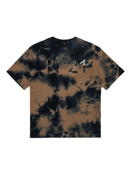  Nº21 Kids Tie-dye Print T-shirt - Brown 