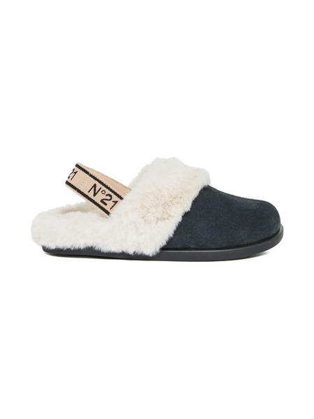  Nº21 Kids Trimmed Slingback Shoes - Blue 