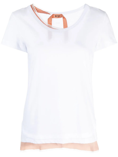  Nº21 Lace Trim T-shirt - White 
