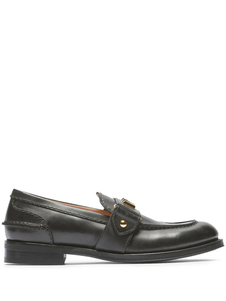  Nº21 Logo-lettering Panelled Loafers - Black 