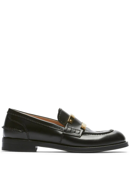  Nº21 Logo-plaque Panelled Loafers - Black 