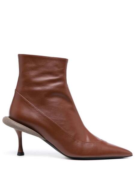  Nº21 Mesh-panelled 88mm Boots - Brown 