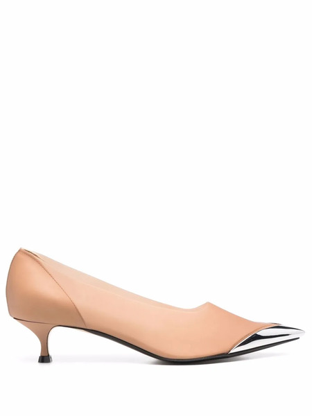  Nº21 Metal Toe Transparent Pumps - Brown 