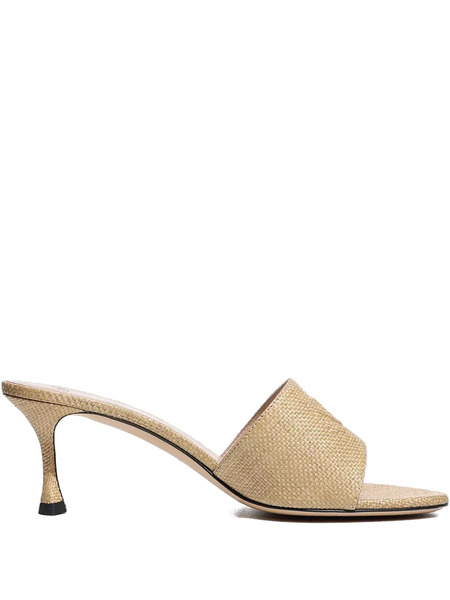  Nº21 60mm Logo-embossed Interwoven Sandals - Neutrals 