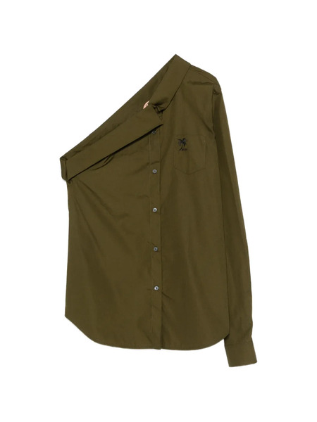  Nº21 One-shoulder Embroidered Shirt - Green 