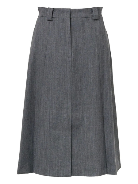  Nº21 Pleated-detail Midi Skirt - Grey 