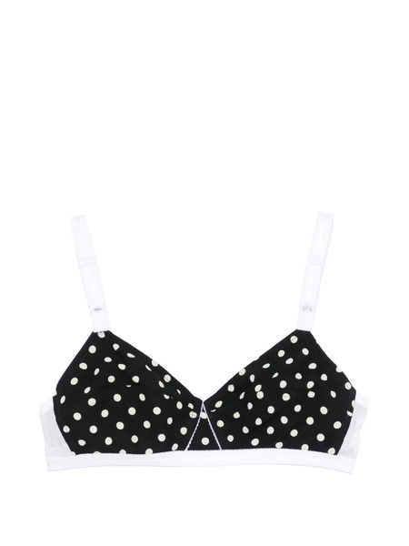  Nº21 Polka-dot Bra - Black 