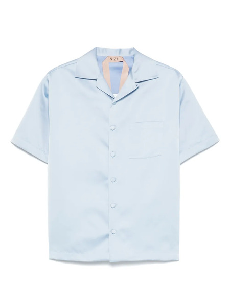  Nº21 Satin Shirt - Blue 