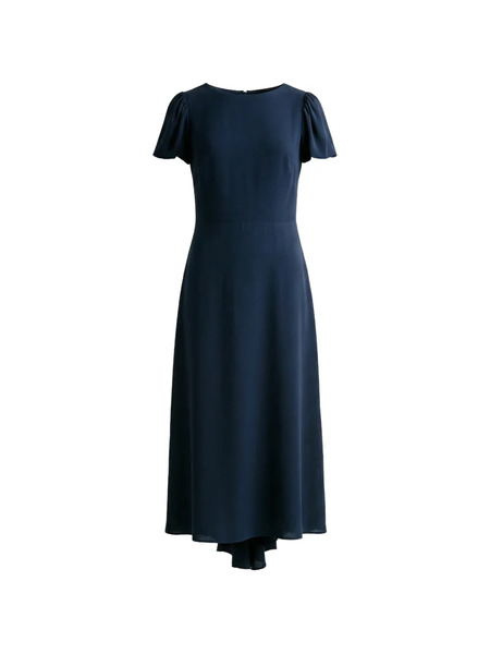  Nº21 Short-sleeve Midi Dress - Blue 