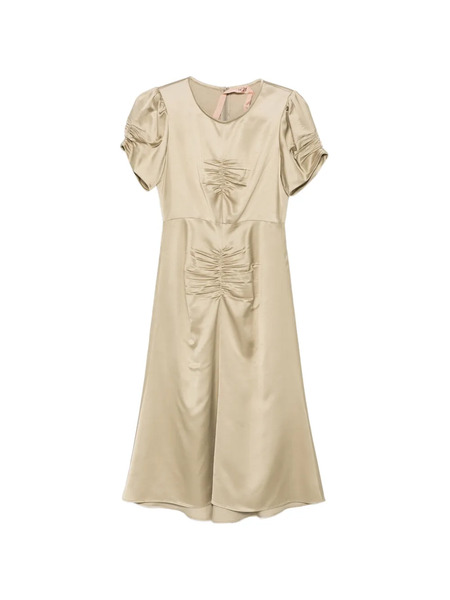  Nº21 Short-sleeve Midi Dress - Neutrals 