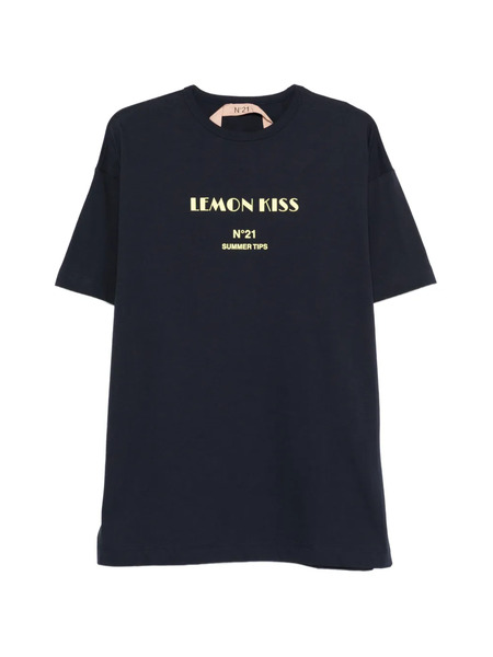  Nº21 Short-sleeve Printed T-shirt - Blue 