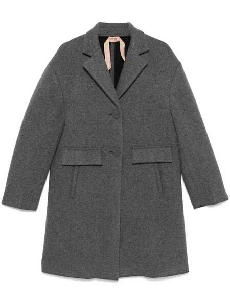  Nº21 Single-breasted Coat - Grey 