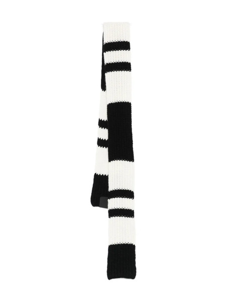  Nº21 Striped Wool Scarf - Black 
