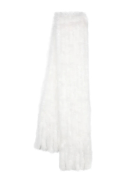  Nº21 Turkey-feather Scarf - White 