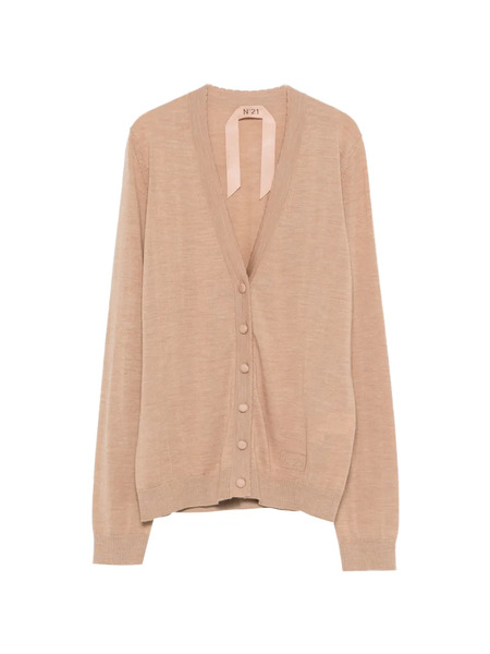  Nº21 V-neck Cardigan - Neutrals 