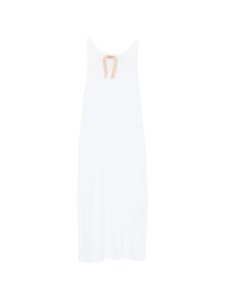  Nº21 V-neck Jersey Dress - White 