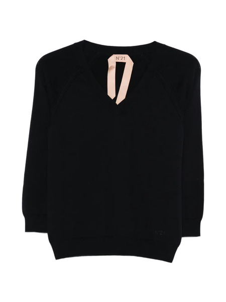  Nº21 V-neck Knitwear - Blue 