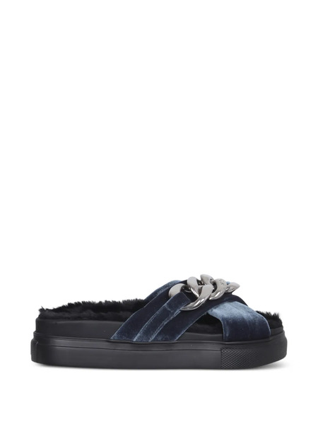  Nº21 Velevt-strap Sandals - Blue 