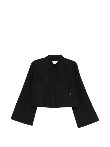  Nº21 Wide-sleeve Cropped Shirt - Black 