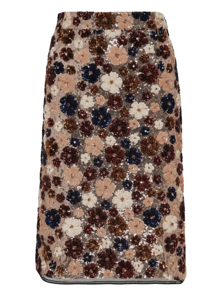 Nº21 Zip-fastening Skirt - Brown 