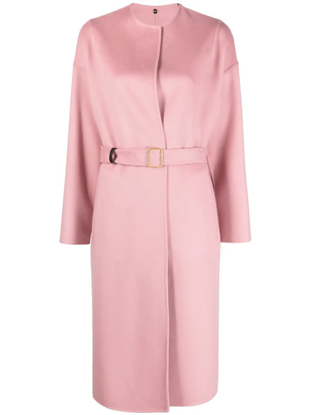  N_8 Milano Belted Wool-blend Trench Coat - Pink 