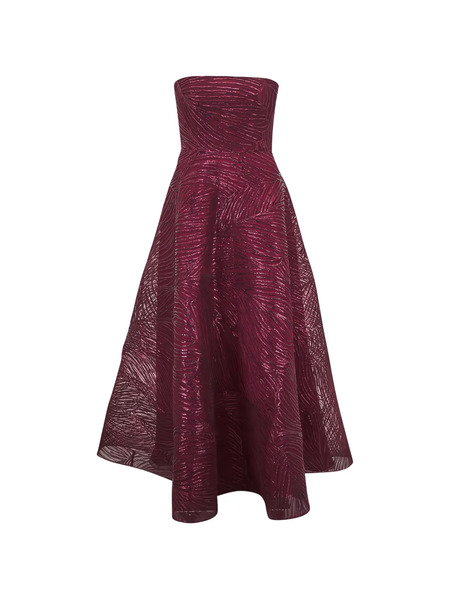  Naeem Khan Strapless Maxi Dress - Red 