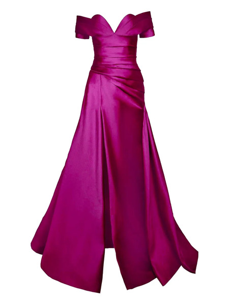  Naeem Khan Strapless Pleated Maxi Dress - Pink 