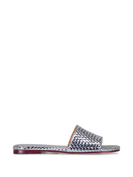  Naghedi Dpible-weave Slide Sandals - Silver 