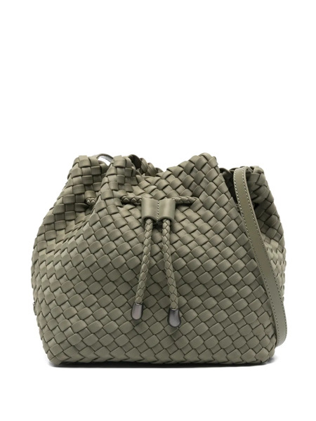  Naghedi Medium Gramercy Woven Bucket Bag - Green 