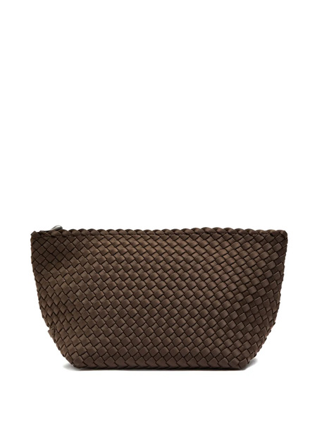  Naghedi Woven Cosmetic Make Up Bag - Brown 