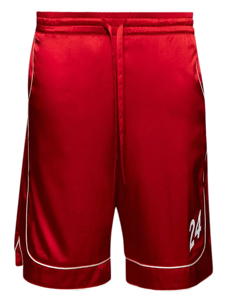  Nahmias Drawstring-waist Silk Shorts - Red 
