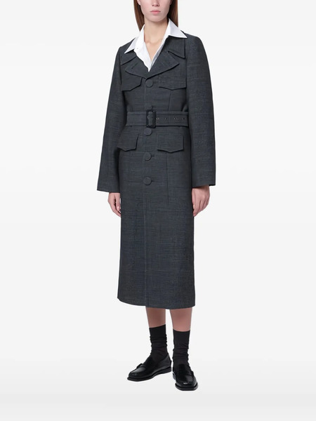  Namacheko Belted Single-breasted Coat - Grey 