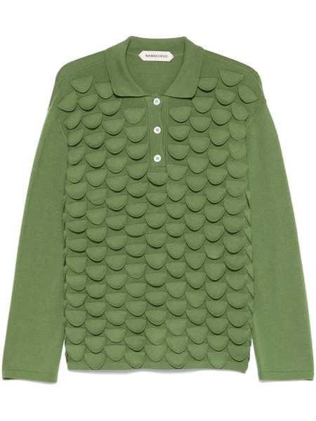  Namacheko Bird Feather Sweater - Green 