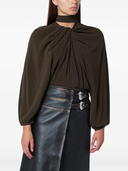  Namacheko Long Sleeve Twisted Top - Brown 