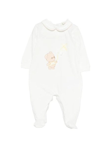  Nanan Bear-embroidery Pajama - Neutrals 