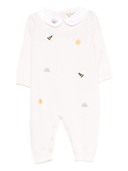  Nanan Embroidered Collared Romper - Pink 