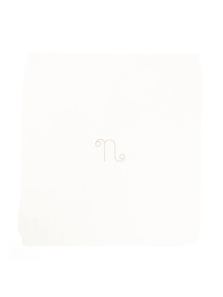  Nanan Embroidered Logo Blanket - White 
