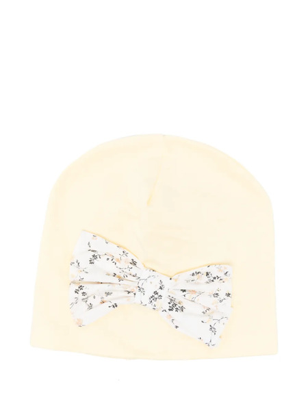  Nanan Floral-bow Hat - Yellow 