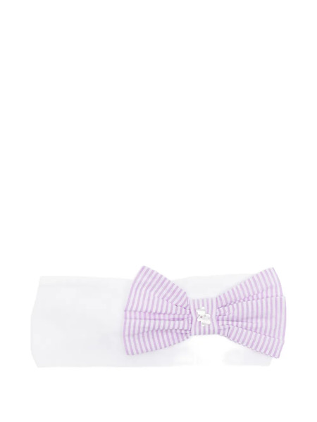 Nanan Lilla Striped-bow Headband - White 