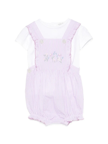  Nanan Ruffled Striped Shorties - Purple 