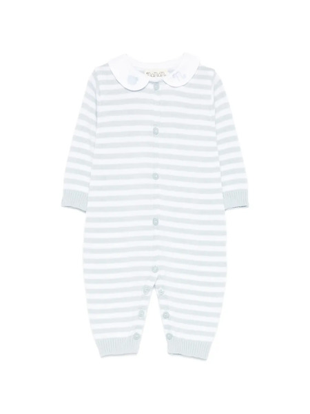  Nanan Striped-pattern Romper - Blue 