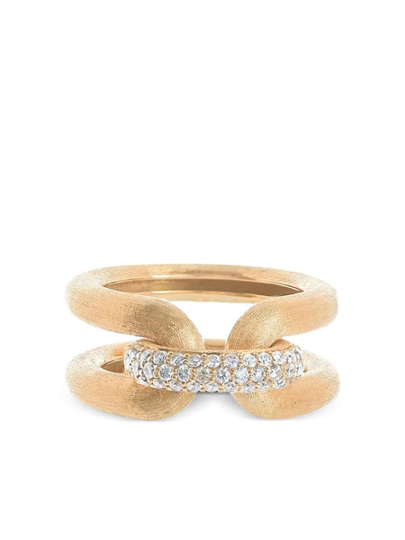  Nanis 18k Yellow Gold Link Diamond Ring 