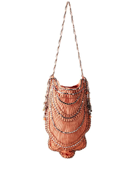  Nannacay Margie Beaded Shoulder Bag - Orange 