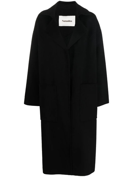  Nanushka Alamo Single-breasted Wool Coat - Black 