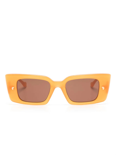  Nanushka Carmel Rectangle-frame Sunglasses - Orange 