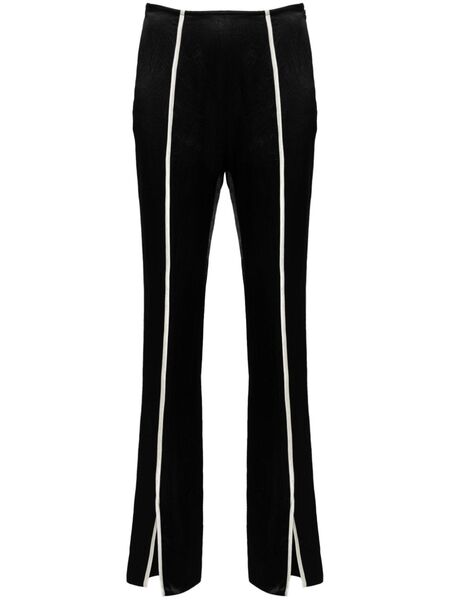  Nanushka Contrasting-trim Slim Trousers - Black 