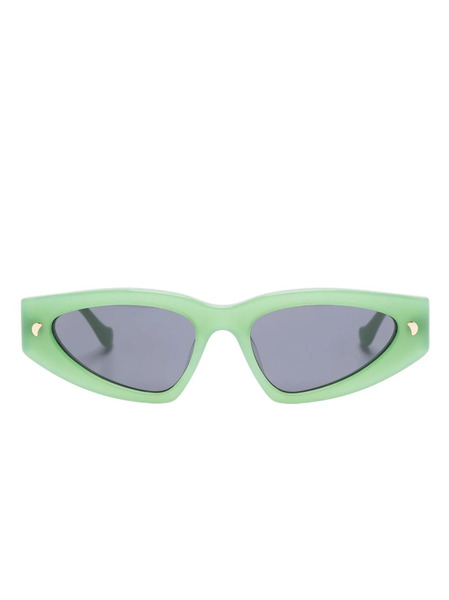  Nanushka Crista D-frame Sunglasses - Green 