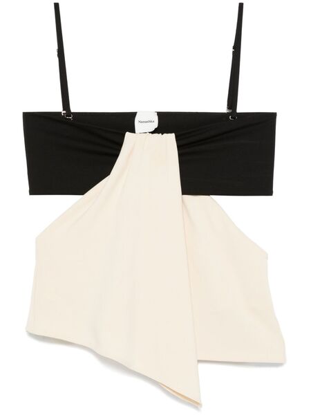  Nanushka Draped Top - Black 