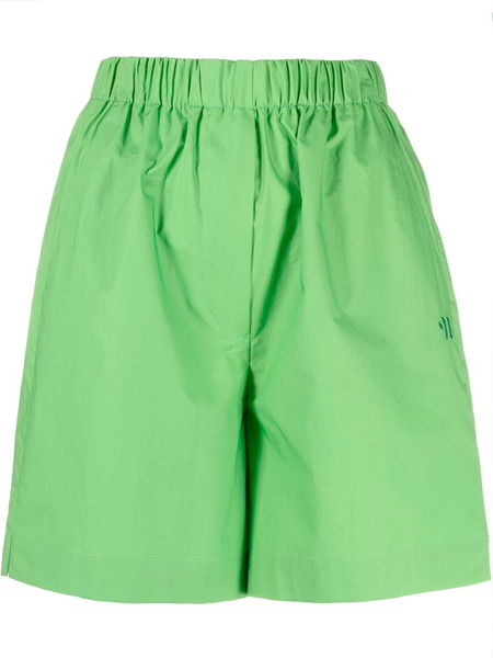  Nanushka Elasticated-waistband Cotton Shorts - Green 