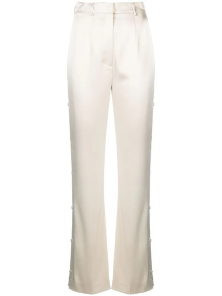  Nanushka Felina Side-button Satin Pants - Neutrals 